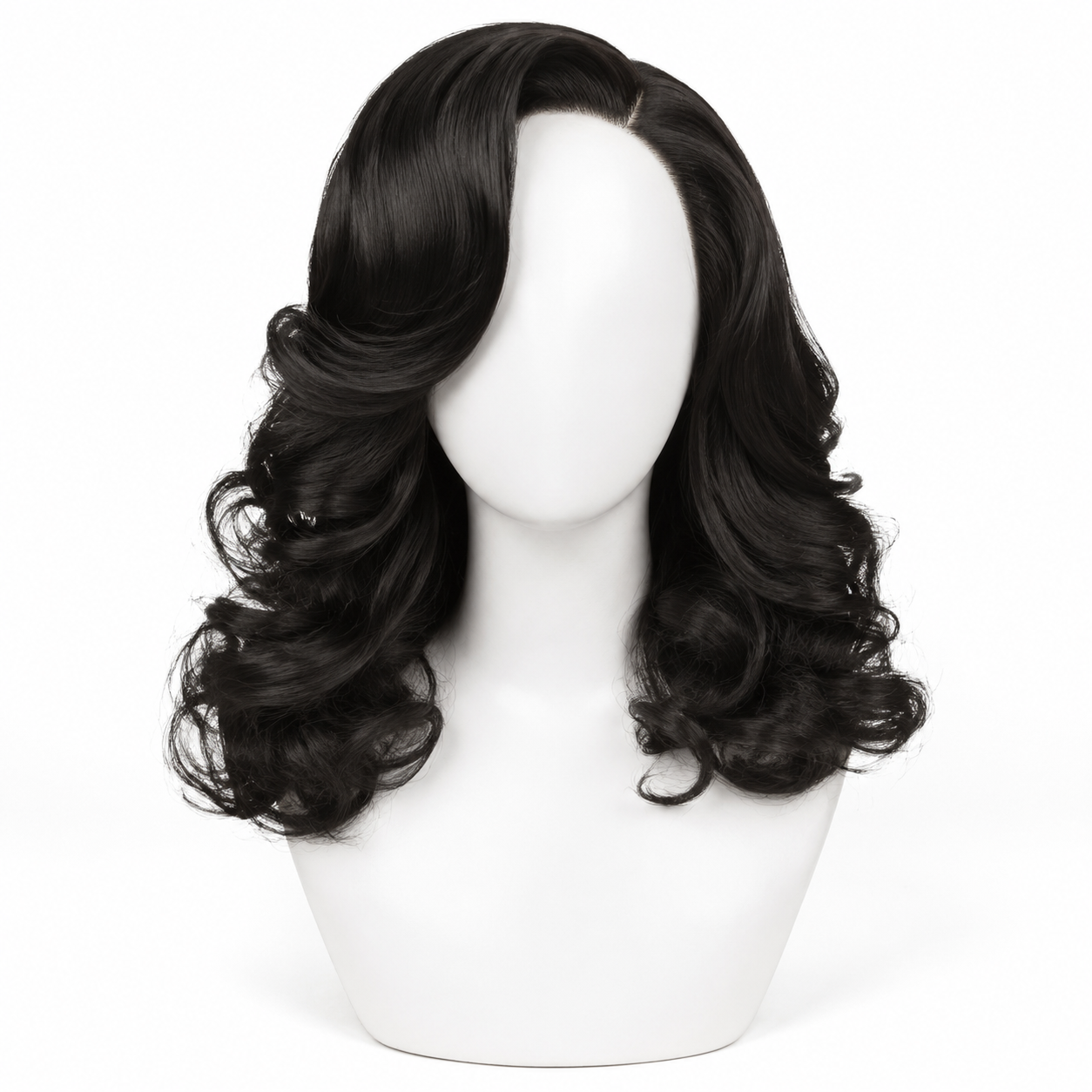 Fashionnista, perruque longue ondulée et volumineuse