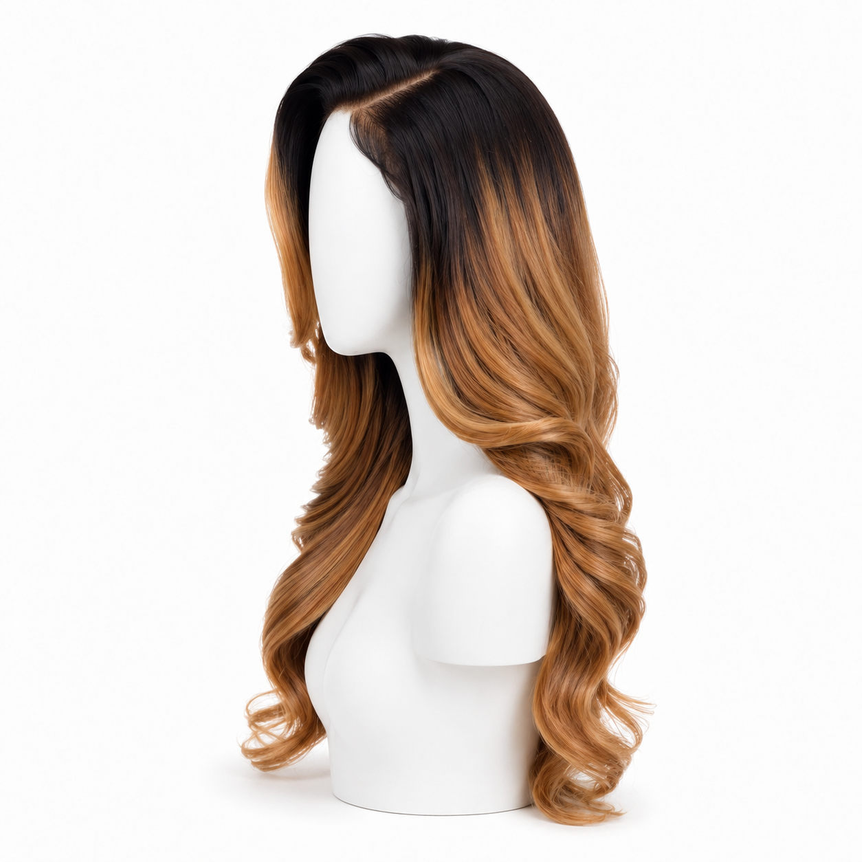 Fashionnista Extra, perruque longue ondulée avec séparation personnalisable